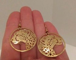 Wild Bryde Cheetah Brooch, Earrings, Pendant Framed, Naturalistic, Face Only - Unofficial Wild Bryde Collector's Guide