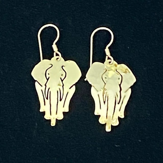 Wild Bryde Elephant Earrings, Pendant, Brooch Full-Body, Whimsical, Species Photo - Unofficial Wild Bryde Collector's Guide
