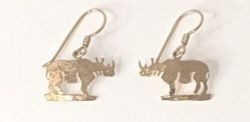 Wild Bryde Rhino Earrings Full-Body, Whimsical, Species Photo - Unofficial Wild Bryde Collector's Guide