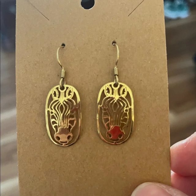 Wild Bryde Zebra Earrings Framed, Face Only - Unofficial Wild Bryde Collector's Guide