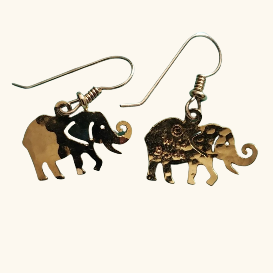 Wild Bryde Elephant Earrings Full-Body, Whimsical, Species Photo - Unofficial Wild Bryde Collector's Guide