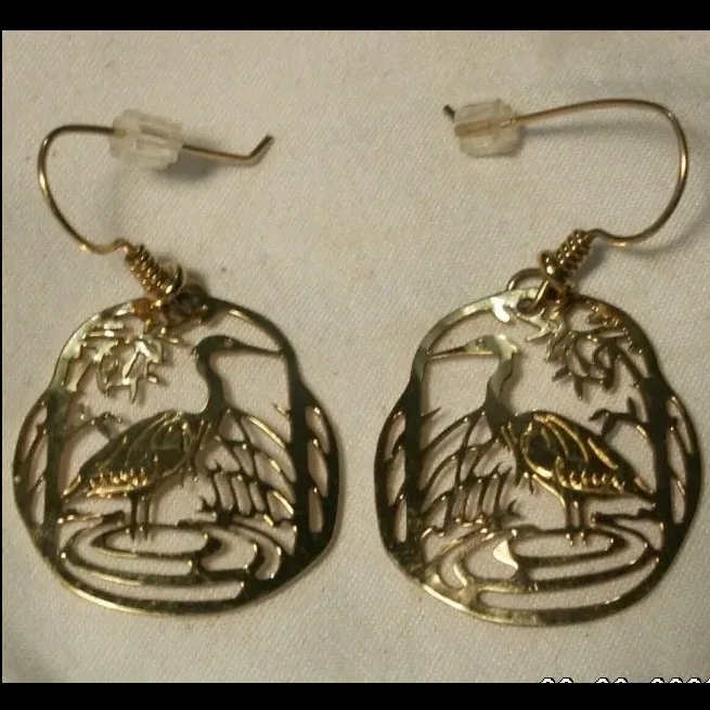 Wild Bryde Heron Earrings, Brooch, Pin Full-Body, Framed, Landscape - Unofficial Wild Bryde Collector's Guide