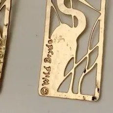 Wild Bryde Egret Earrings, Pin, Pendant Species Ambiguous, Full-Body, Framed - Unofficial Wild Bryde Collector's Guide