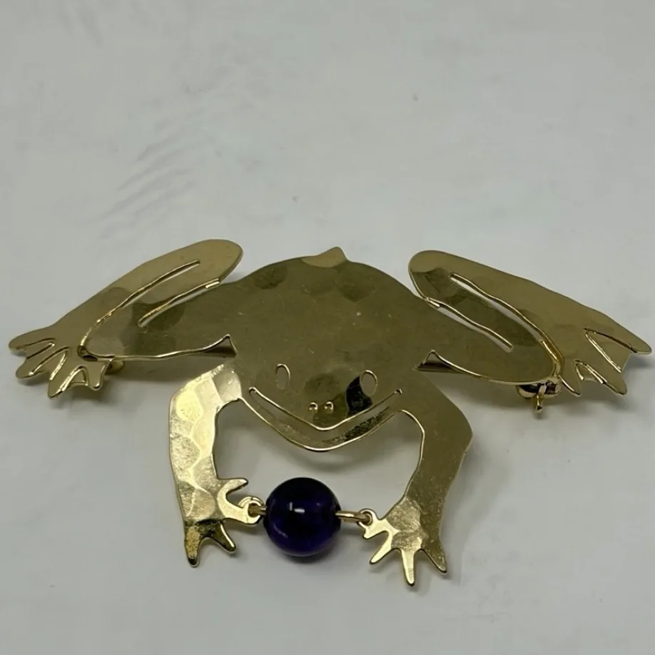 Wild Bryde Frog Pin Full-Body, Beading, Whimsical - Unofficial Wild Bryde Collector's Guide