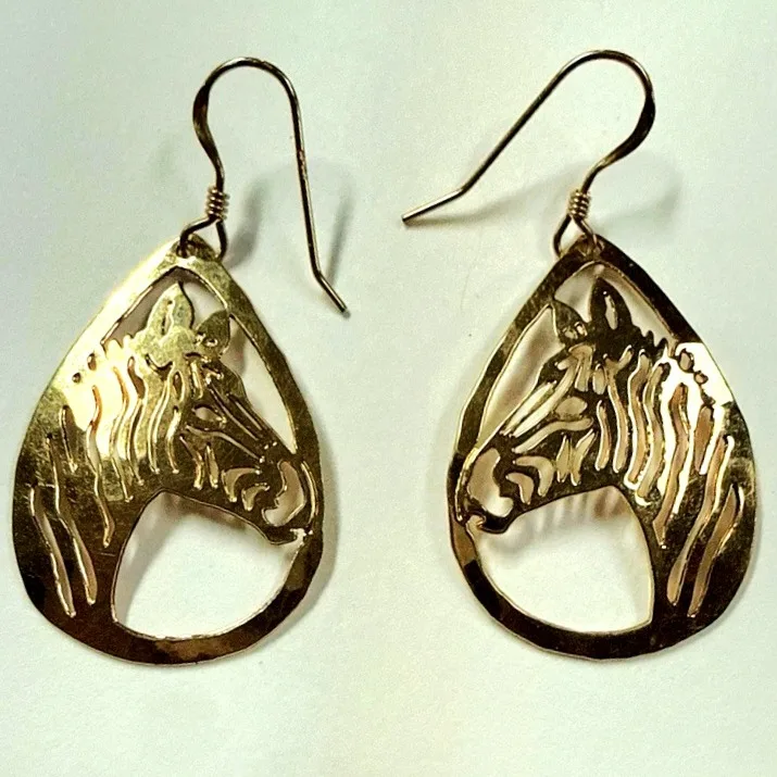 Wild Bryde Zebra Earrings Framed, Face Only, Species Photo - Unofficial Wild Bryde Collector's Guide